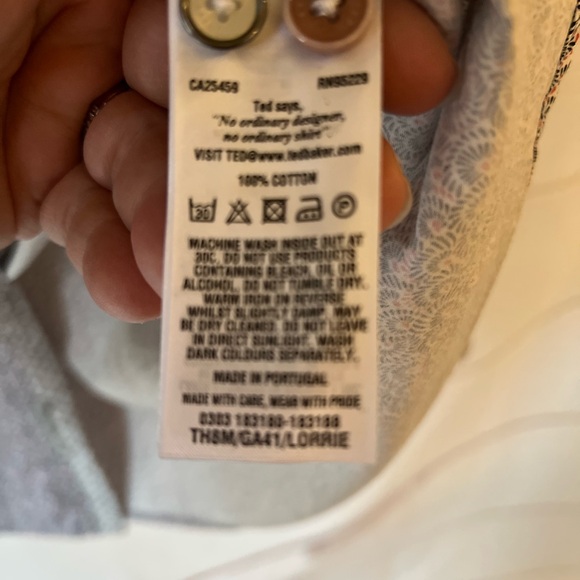 Ted Baker Cotton Button Down Shirt size XL - Picture 9 of 9